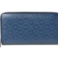 Gucci Accessories | Gucci Wallet Unisex Gucci Long Round Leather Bee & Gg Blue 406609 | Color: Blue | Size: Os