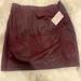 Free People Skirts | Free People “Rumi” Ruched Burgundy Mini Skirt | Color: Black/Red | Size: M