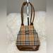 Burberry Bags | Burberry Horseferry Check Leather-Trimmed Bucket Bag | Color: Brown | Size: Os