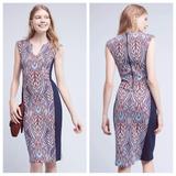 Anthropologie Dresses | Anthropologie Hd In Paris Cleo Jaccard, Bodycon Midi Dress Medium | Color: Blue/Purple | Size: M