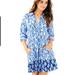 Lilly Pulitzer Swim | Lilly Pulitzer Lillith Tunic Dress Cover-Up Blue Shells Small Nwot | Color: Blue/White | Size: S