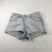 Levi's Shorts | Levis Womens Shorts Blue 28 Mid Rise Denim Button Fly Stressed Casual Outdoor | Color: Blue | Size: 28