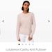 Lululemon Athletica Tops | Lululemon Cashlu Knit Pullover Pink Bliss Nwt | Color: Cream/Pink | Size: 8