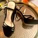 Jessica Simpson Shoes | Jessica Simpson Soft Velour Material W/Ankle Strap. Worn Once/Like New Condition | Color: Black | Size: 8.5