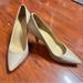 Michael Kors Shoes | Michael Kors Beige Leather Heels | Color: Cream | Size: 5.5