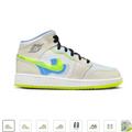 Nike Shoes | Air Jordan 1 Mid Se “Lucid Dreams” Grade School Boys' Shoe | Color: White | Size: 4bb