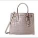 Michael Kors Bags | Michael Kors Dillon Croc Embossed Leather Satchel Handbag Gray | Color: Gray | Size: Os