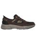 Skechers Men's Slip-ins RF: Oak Canyon Sneaker | Size 9.5 Extra Wide | Brown/Black | Leather/Textile/Synthetic