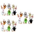 18 Pcs Rabbit Toys Bunny Toys Stuffed Toy Hand Puppets Animal Style Toys Cartoon Pencil Case Baby