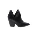 Splendid Ankle Boots: Slip-on Chunky Heel Casual Black Print Shoes - Women's Size 8 - Pointed Toe