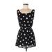 Brandy Melville Casual Dress - Mini Boatneck Sleeveless: Black Print Dresses