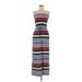 Tommy Hilfiger Casual Dress - Maxi: Blue Stripes Dresses - Women's Size Medium