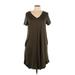 Acting Pro Casual Dress - High/Low: Brown Dresses - Women's Size X-Large
