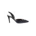 Manolo Blahnik Heels: D'Orsay Stiletto Cocktail Party Black Solid Shoes - Women's Size 35.5 - Pointed Toe