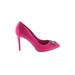 Audrey Brooke Heels: Pumps Stilleto Cocktail Pink Solid Shoes - Women's Size 10 - Round Toe
