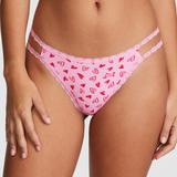 Women's PINK Wink Lace-Trim Strappy Thong Panty