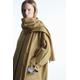 COS Women's Oversized Scarf-Detail Trench Coat - Beige - Beige