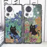 Coque de téléphone drôle Cat Art Claude Monet Van Gogh Iris Xiaomi 13 12T Redmi Note 12 11 10