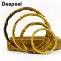 2/4/10 pezzi Deepeel 7-18 cm manici per borse in bambù naturale borsa intrecciata borsa fai da te