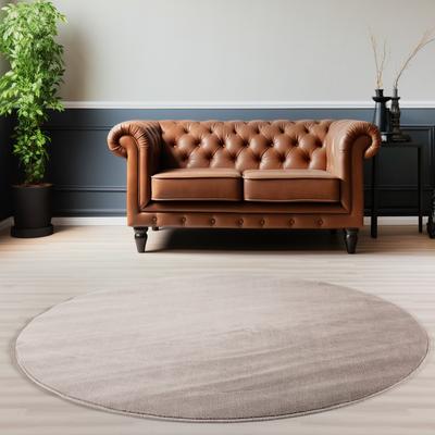 Teppich AYYILDIZ TEPPICHE "SKY 5400", beige, H:7mm Ø:200cm, Polyester, Teppiche, Besonders weich / Softfllor / waschbar Image