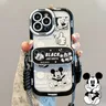 Luxusmarke Anime Cartoon Disney Mickey Mouse Fall für iPhone 15 12 13 11 14 Pro MX Cross body