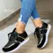 2023 Frauen Turnschuhe Plattform Schuhe Leder Patchwork Casual Sportschuhe Damen Outdoor Running