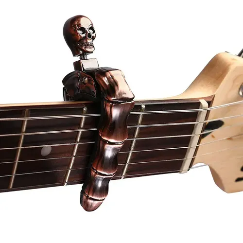 Coole Schädelform Finger cooles Design Gitarren kapo für akustische E-Gitarre Ukulele Bassgitarre