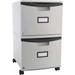 Storex Lightweight Plastic File Cabinet with Casters Letter/Legal Gray/Black