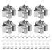 12pcs Mop Broom Holder Wall Mount 304 Stainless Steel Mop and Broom Holder Wall Mounted Broom Hanger Grey