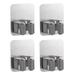 Uxcell 4pcs Stainless Steel Mop Broom Holder Organizer Wall Mounted Mop and Broom Self Adhesive Broom Hanger Grey