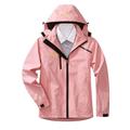 REORIAFEE Womens Lightweight Jackets Single Layer Diving Suit Skiing Breathable Couple Mountaineering Suit Coat Pink XXXL