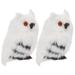 2pcs Owl Model Owl Decoration Owl Ornament Owl Cognitive Model Desktop Decor