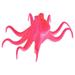 Aquarium Glow in The Dark Decoration: Tank Artificial Fluorescent Octopus Night Silicone Simulation Floating Ornament ( Red )