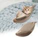 SEAYI Pet Cat Dog Houses for Indoor Autumn Winter Self-Warming Pet Tent Cave Cat Beds for Cats/Small Dogs Cute Banana Shape Cave Pet Beds Detachable Indoor Interactive Toy Houses Brown/S