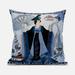 Amrita Sen Designs 20 x 20 in. Three Woman Broadcloth Indoor & Outdoor Zippered Pillow - Grey Brown & Blue