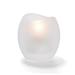 Hollowick 6701SC Pixel Tealight Holder w/ Mesh Texture, 3 x 2 7/8", Satin Crystal, White