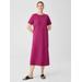 Pima Cotton Stretch Jersey Crew Neck Dress