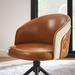 Art Leon Faux Leather Swivel Home Office Chair