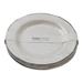 9"x9" Veranda Cracked Glazed Solid Wavy Edge Melamine Dinnerware Salad Plate Dishwasher Safe Indoor Outdoor Ivory Set of 4