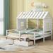 Twin Size House Platform Beds with 2 Drawers for Boy and Girl,Kids Beds Shared Beds