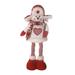 Christmas Decorations Standing Plush Figurine Telescopic Spring Legs Snowman/Reindeer Elk/Santa Claus with Adjustable Legs Xmas Party Ornament Holiday Doll Toy Gift Home Decoration