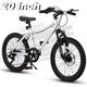 CHAMPIERRE 20 inch Kids Bikes for Boys and Girls 7 Speed Mountain Bike Ages 8 to 12 Years White