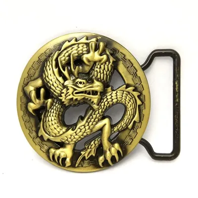 Bronzo antico drago cinese asiatico cerchio in metallo fibbia per cintura per uomo Casual cinture regali di moda accessori da Cowboy occidentali fai-da-te