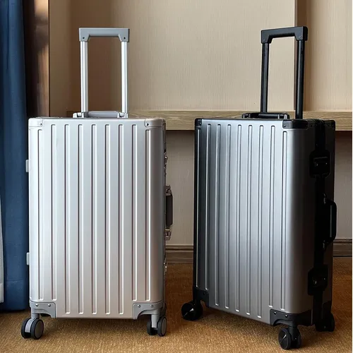 "Mode alle Aluminium gepäck Herren und Damen 24 ""100% Aluminium Handgepäck koffer Koffer Box 20"" Boarding Travel Metall koffer"