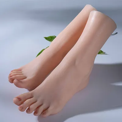 Modello di piede in Silicone simulazione femminile manichino per la pratica delle unghie piedi sottili Fetish per calzature Manicure scarpe espositore per gioielli TG3726