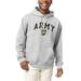 Men's League Collegiate Wear Heather Gray Army Black Knights Arch Over Logo Essentials Pullover Hoodie