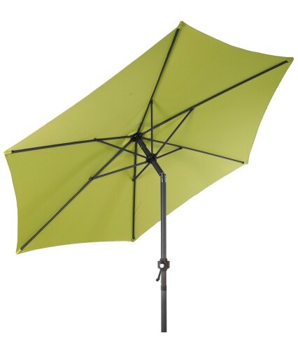 Lex XL Alu Sonnenschirm Ø2,5 m Kurbelschirm Garten Balkon Terrasse knickbar limegrün : Lime-grün Image