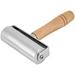 Leather press roll solid steel leather press roll leather glue layer rolling tool (silver original wood color) (1pcs)