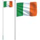 Ireland Flag and Pole 6.23 m Aluminium Vidaxl