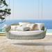 Coraline Hanging Daybed with Cushions in Seasalt Finish - Rumor Stone - Frontgate